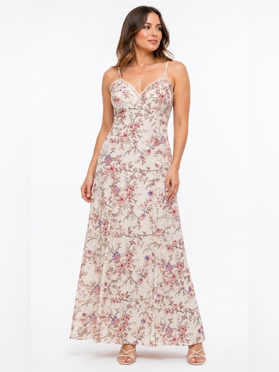 Max Studio Dresses & Skirts - MAX STUDIO | Floral Spaghetti-Strap Maxi Dress